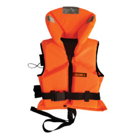 Lalizas Kinderreddingsvest 100N, oranje, met kraag, reflectie, rits & band-voor veiligheid aan boord of op het water.
