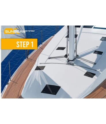 SUNBEAMsystem Hole Filler Black serie, zwarte epoxyvuller, teak dek reparatie, geschikt voor zeilboot aan dek.