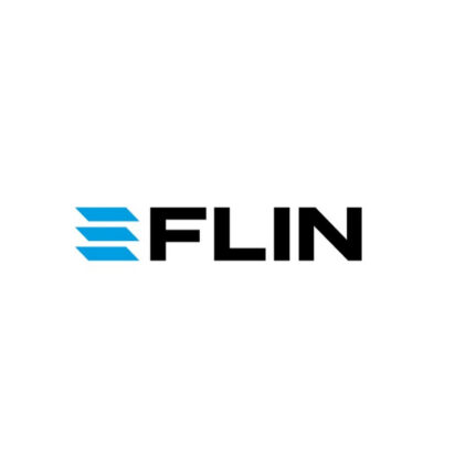 FLIN reddingsvest, neopreen, met drie blauwe boeistroken links op wit; ideaal voor veiligheid aan dek of tijdens zeilen.