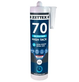 Zettex MS 70 High Tack Polymeerkit, blauwe tube. Speciaal voor dekafdichting en waterdichte montage aan boord.