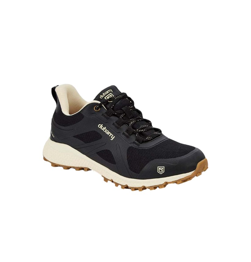 Dubarry Curragh 01 Trainer dames, zwart mesh, zeilschoen met antislipzool, geschikt voor gebruik op het dek.