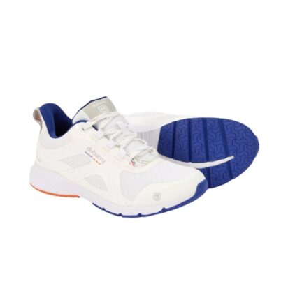 Dubarry Cowes Zeiltrainer zeilschoenen voor dames, wit/blauw, ademend mesh, antislipzool, ideaal voor grip op het dek.